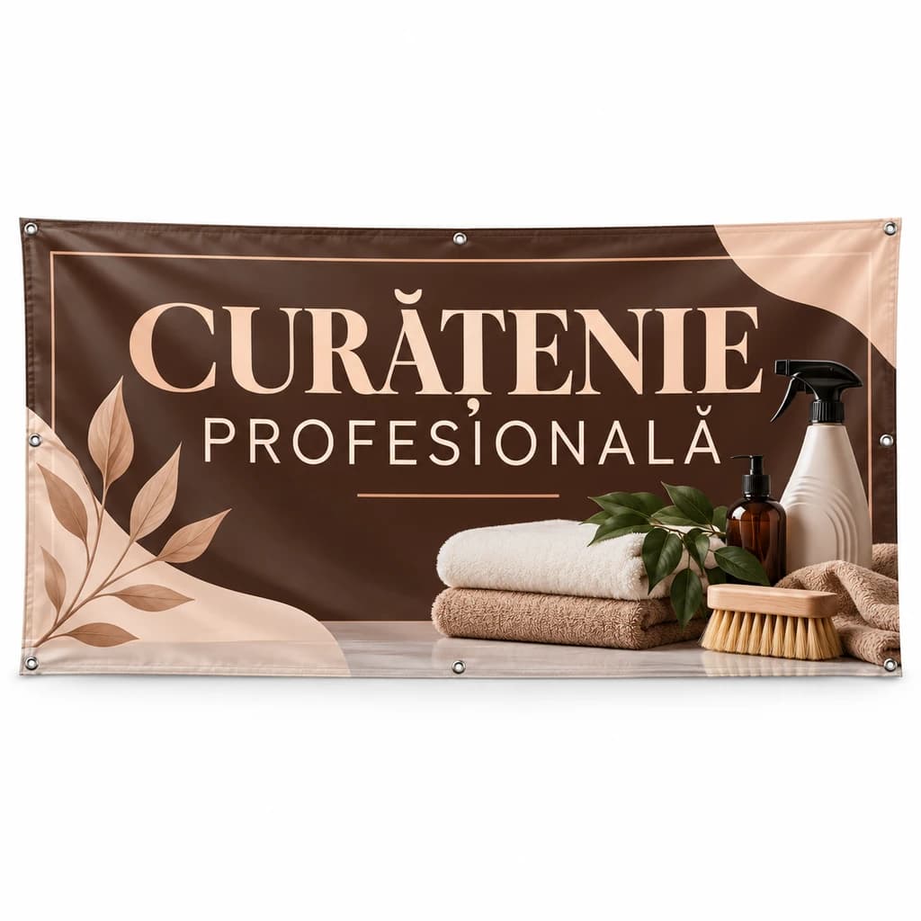 Banner curățenie profesională – model elegant