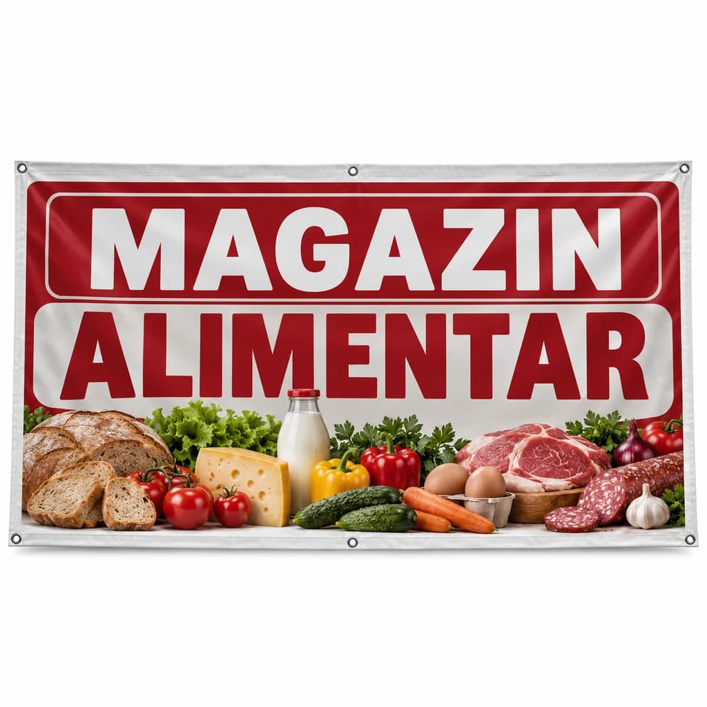 Banner magazin alimentar – model tipografic