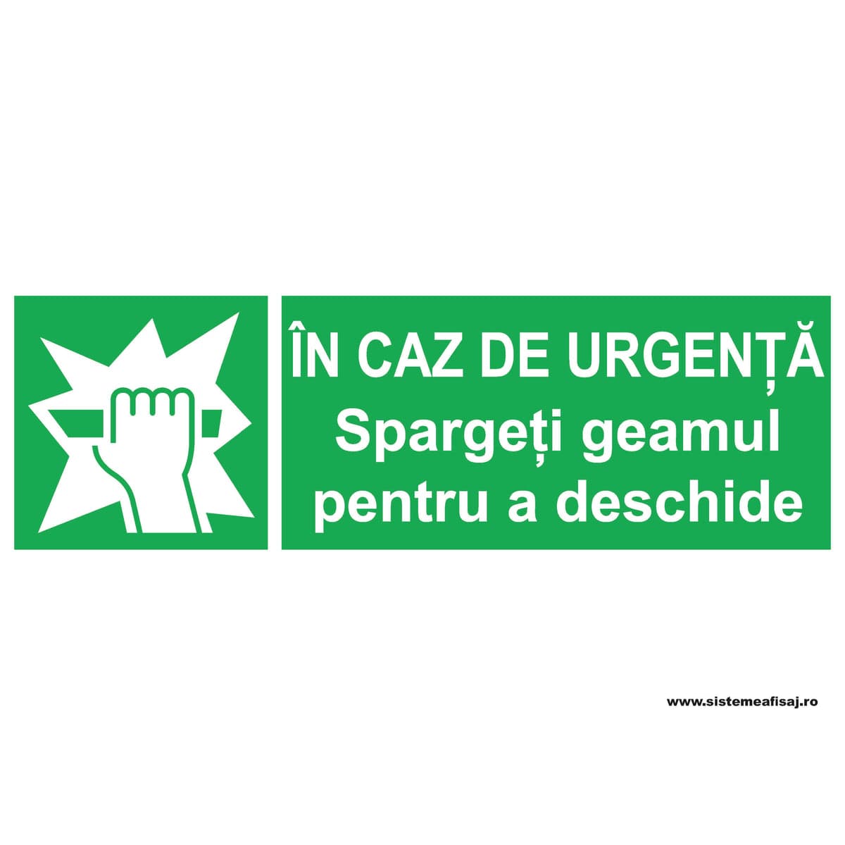 Semn Indicator In Caz De Urgenta Spargeti Geamul Pentru A Deschide