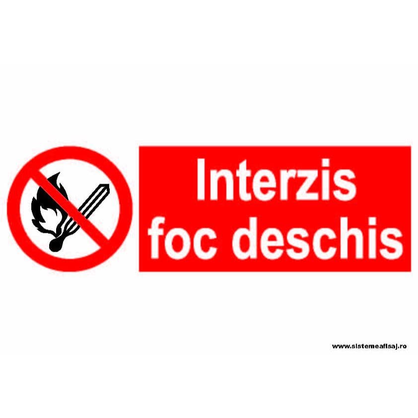 Semn Indicator Interzis Foc Deschis
