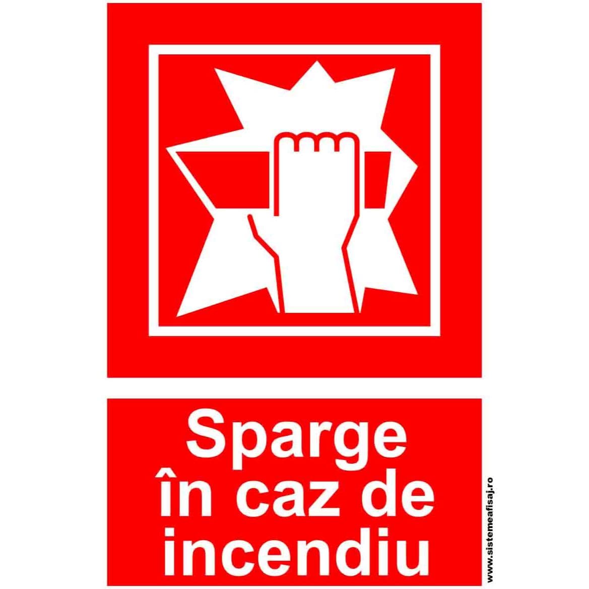 Semn Indicator Sparge In Caz De Incendiu