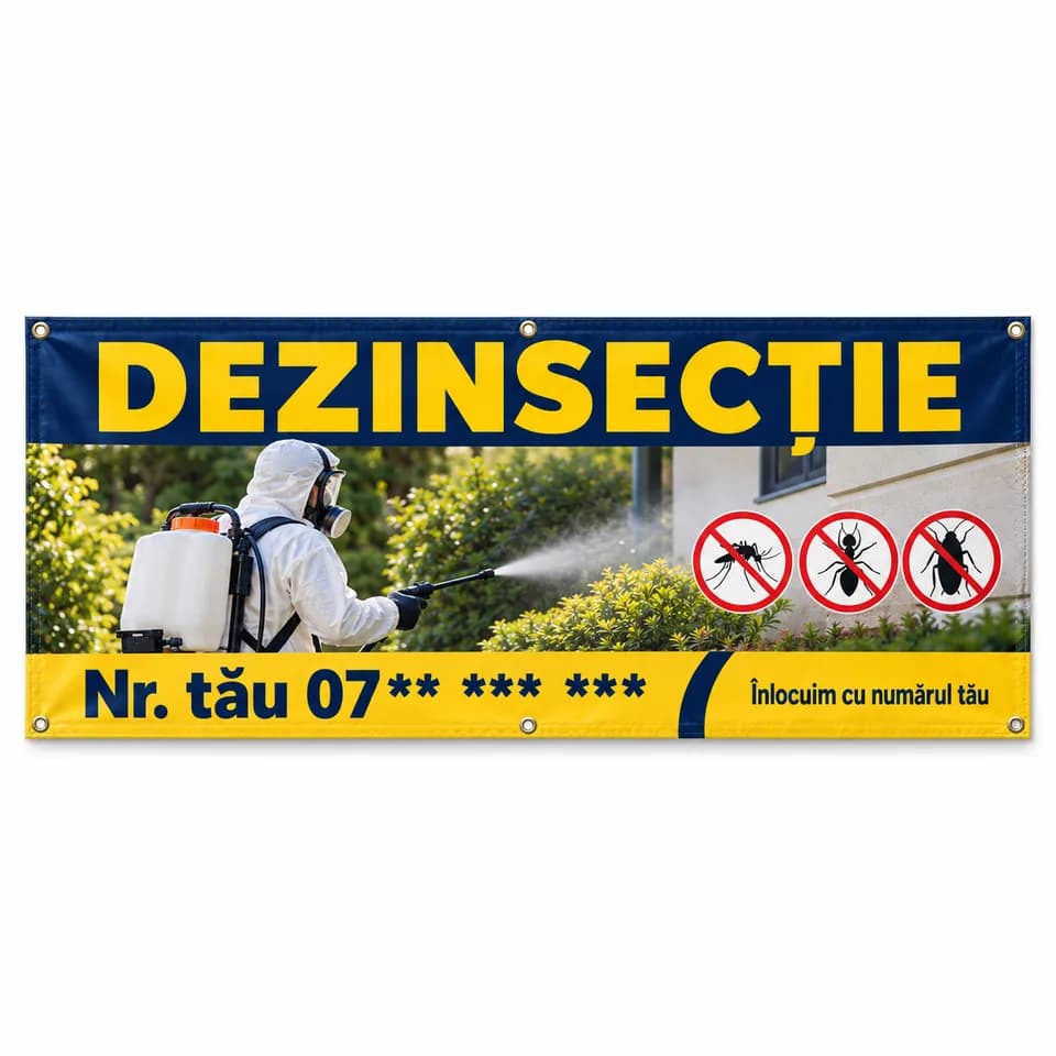 Banner dezinsecție cu numărul tău