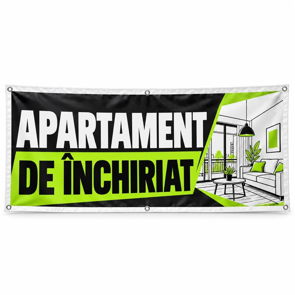 Banner apartament de închiriat – model compact