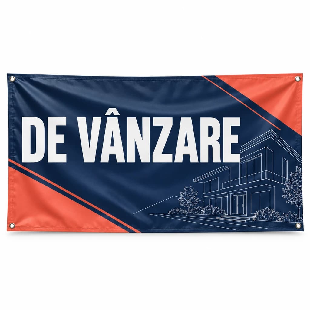 Banner de vânzare – model geometric | AdBanner România Banner de vânzare – model geometric - Tipar digital și personalizare online din categoria bannere