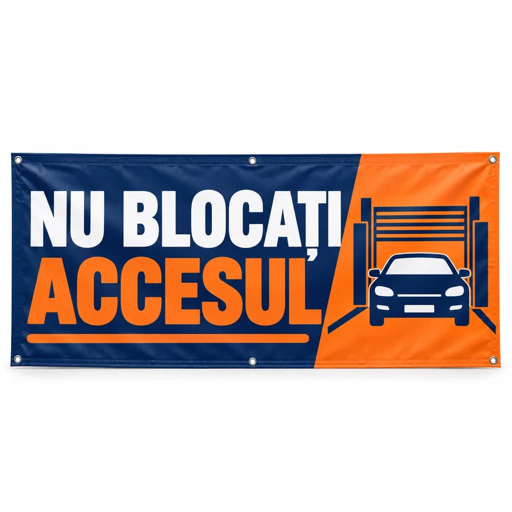 Banner nu blocați accesul – model contrast | AdBanner România Banner nu blocați accesul – model contrast - Tipar digital și personalizare online din categoria bannere