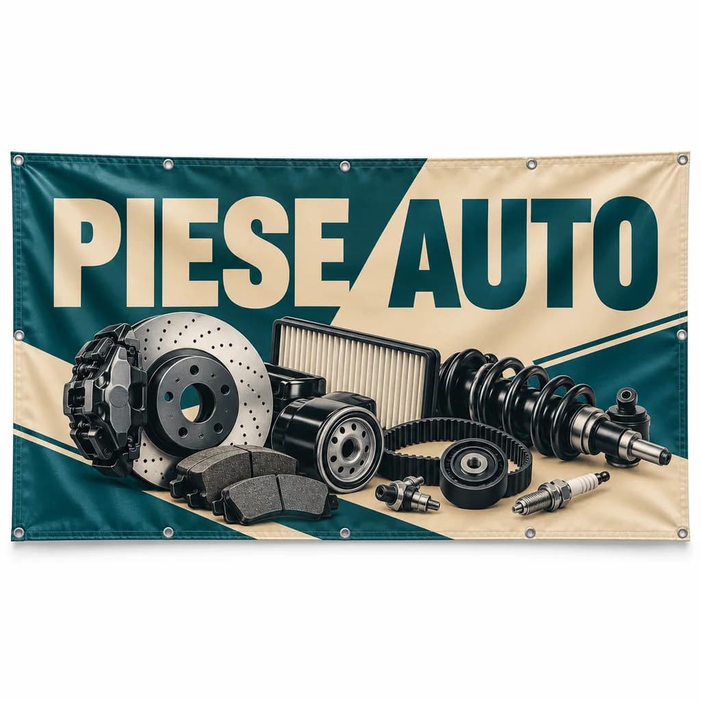 Banner piese auto – model editorial | AdBanner România Banner piese auto – model editorial - Tipar digital și personalizare online din categoria bannere