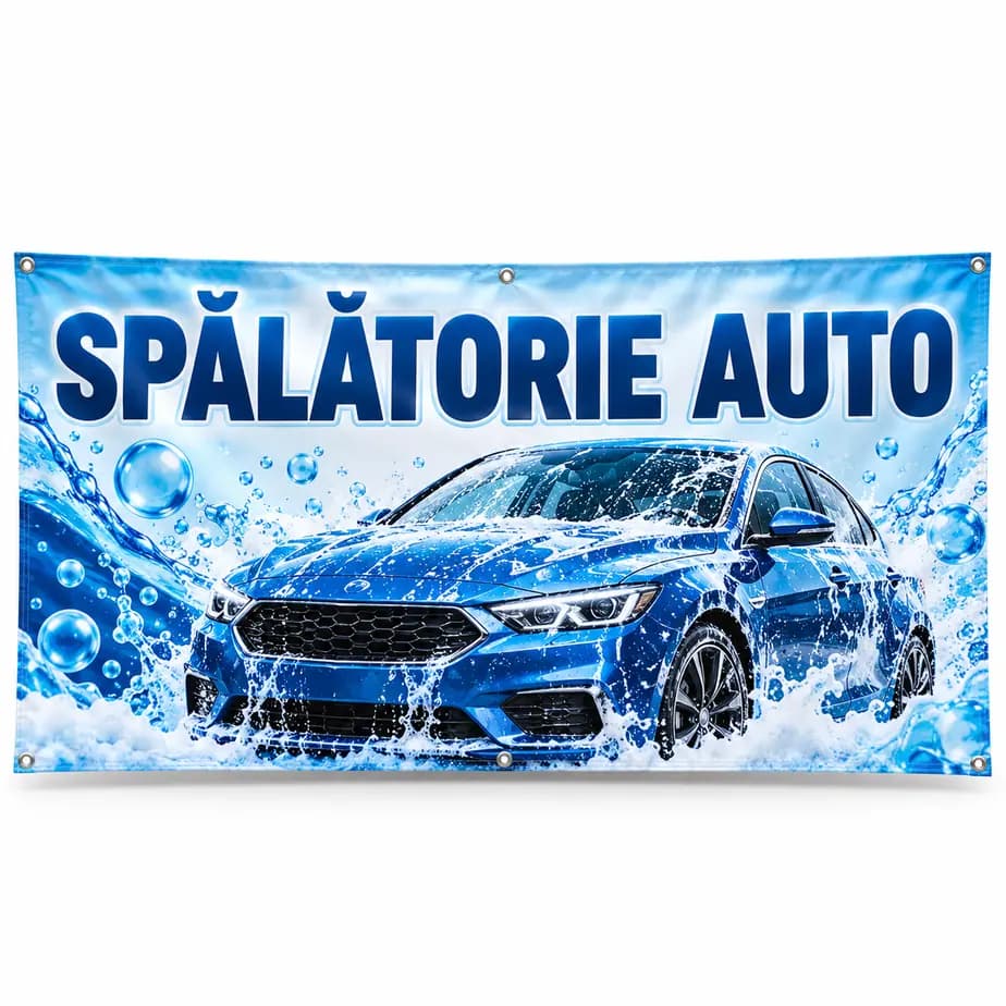 Banner spălătorie auto – model fotografic
