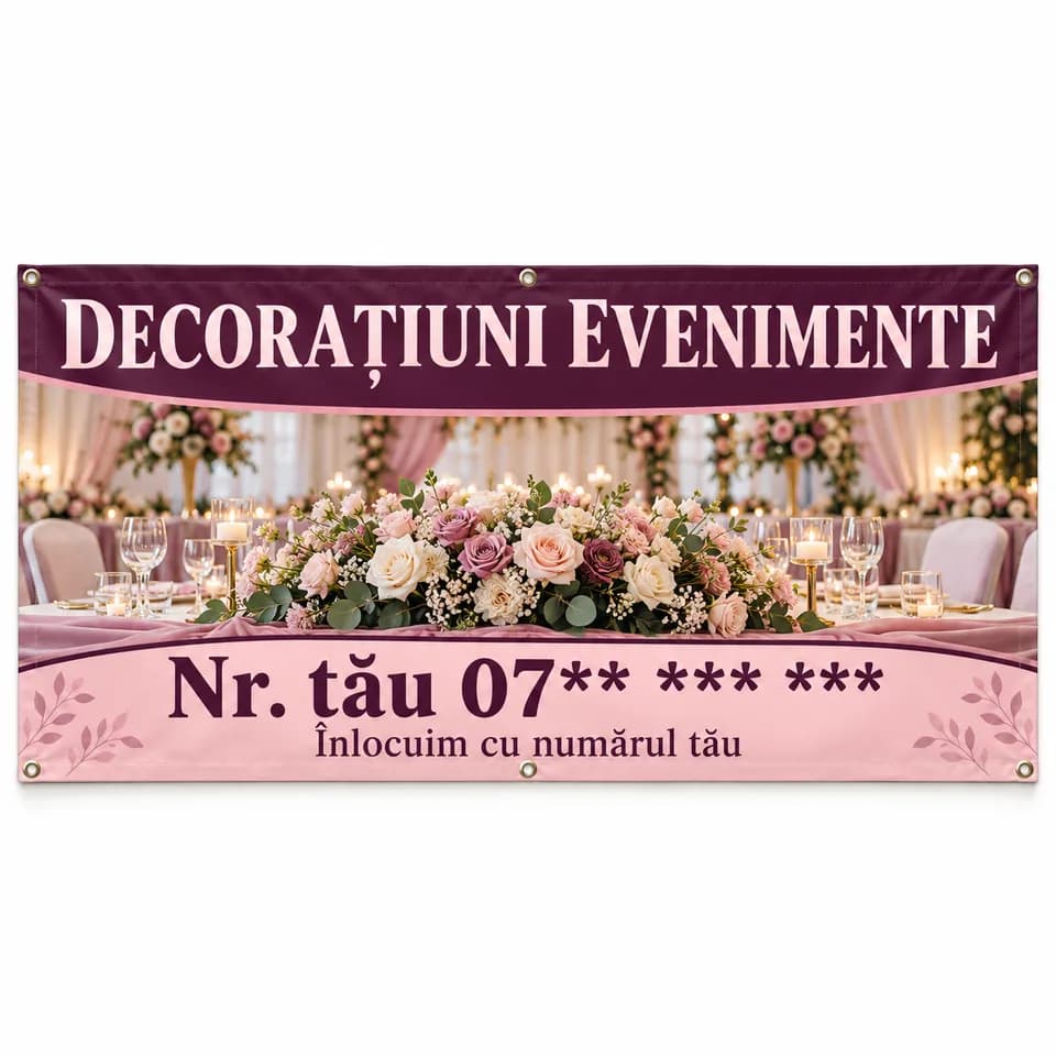 Banner decorațiuni evenimente cu numărul tău