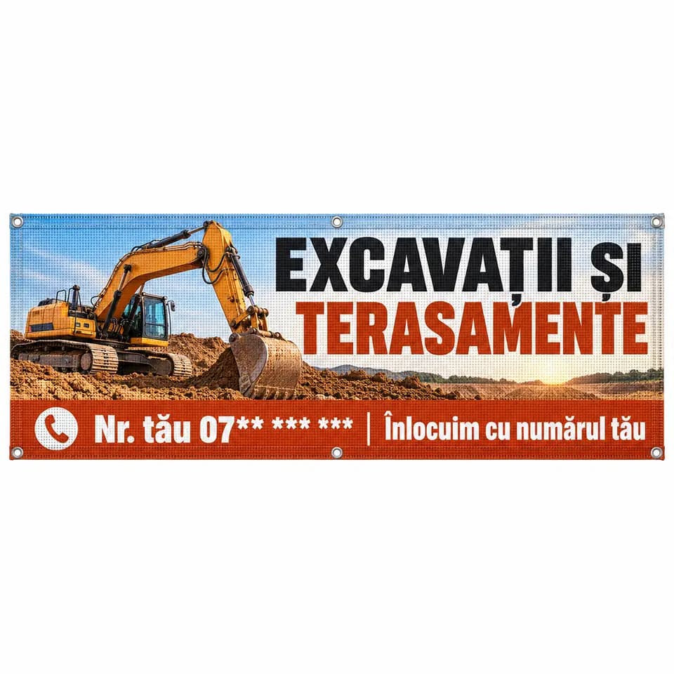 Mesh excavații și terasamente cu numărul tău