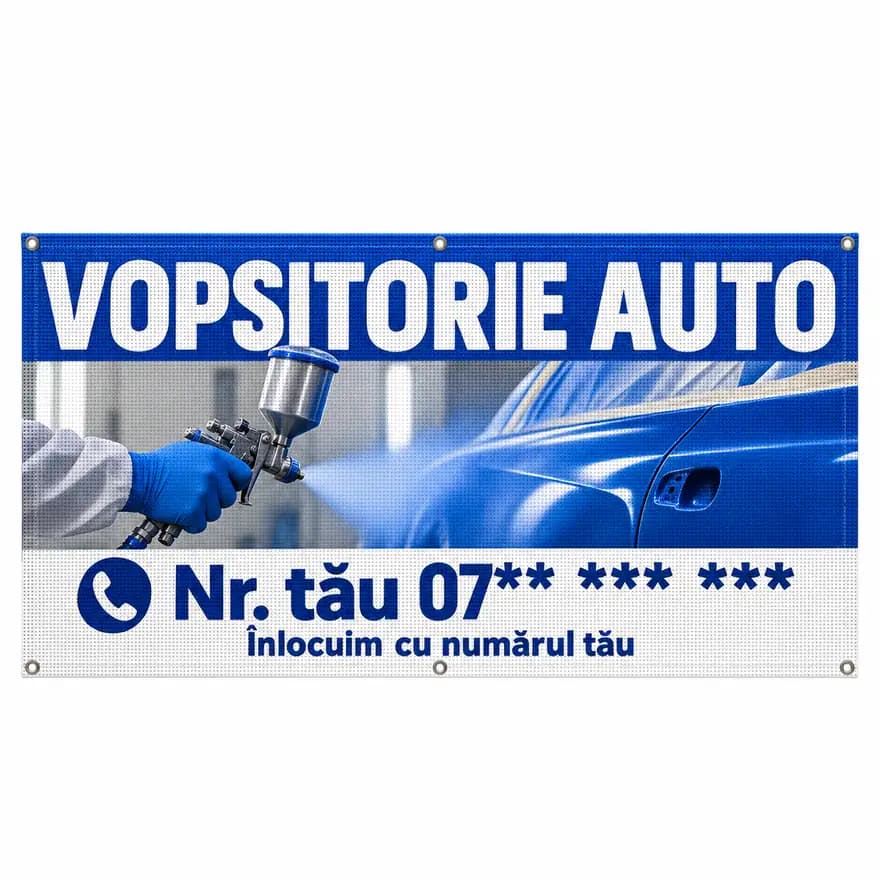 Mesh vopsitorie auto cu numărul tău