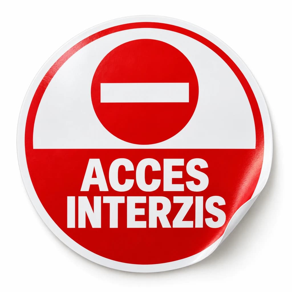 Autocolant Acces interzis