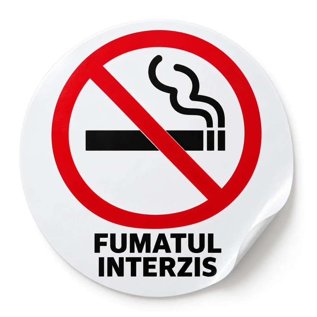 Autocolant Fumatul interzis