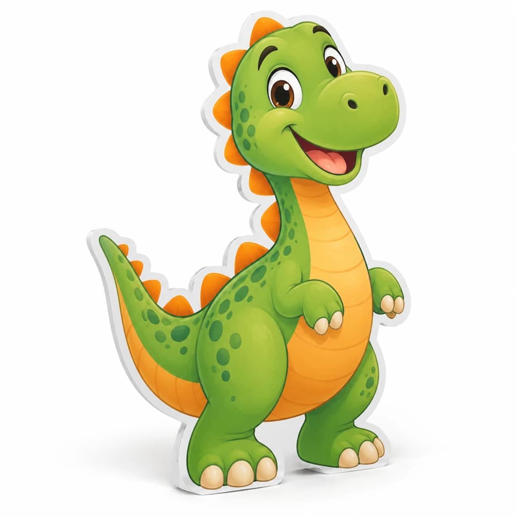 Decor PVC dinozaur decupat pentru aniversare