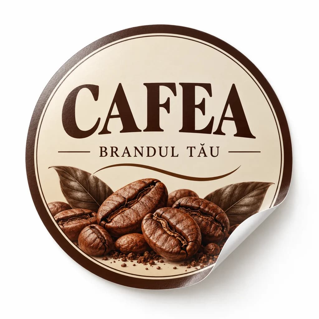 Etichete personalizate pentru cafea