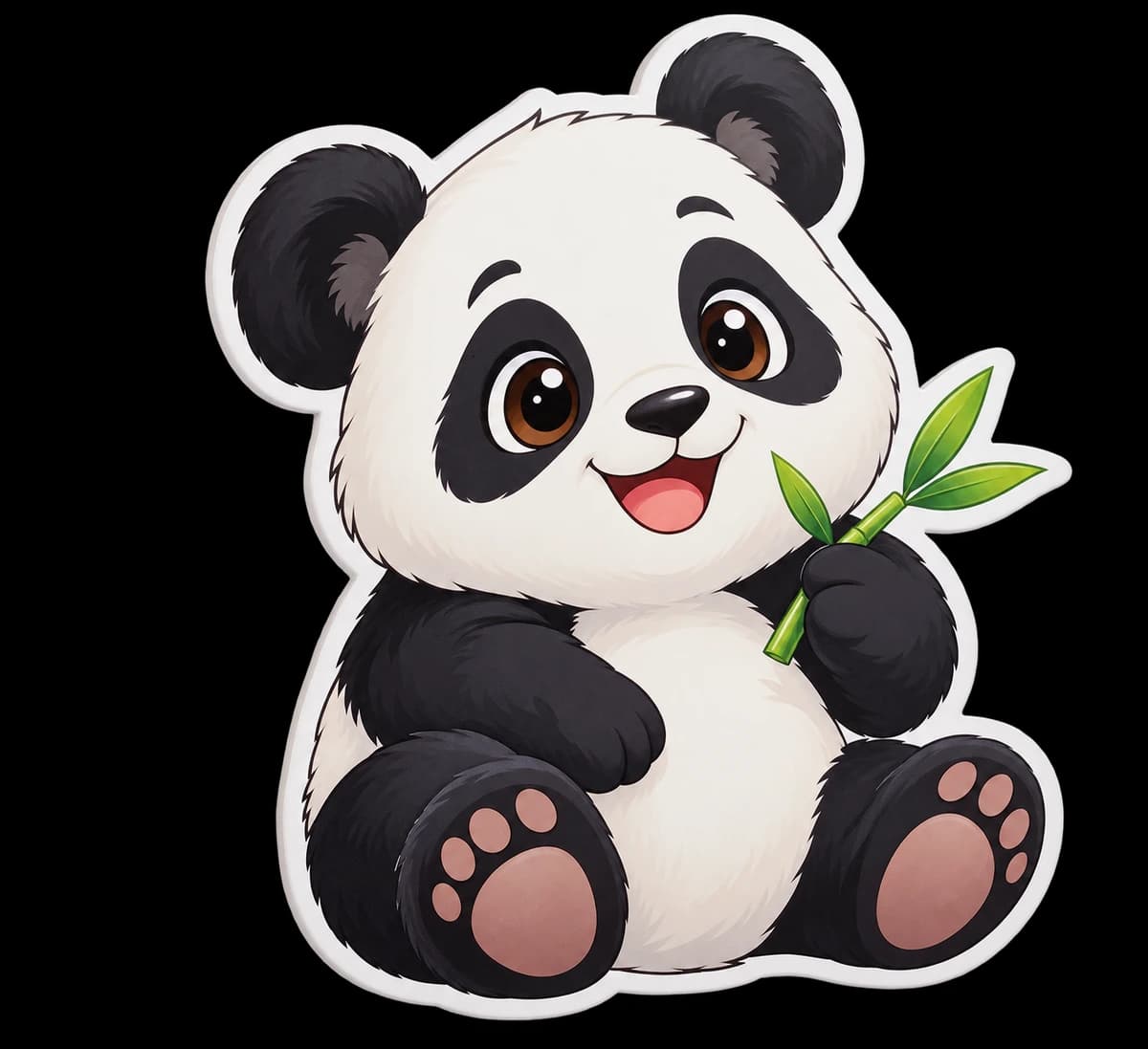 Decor Forex panda vesel decupat pe contur