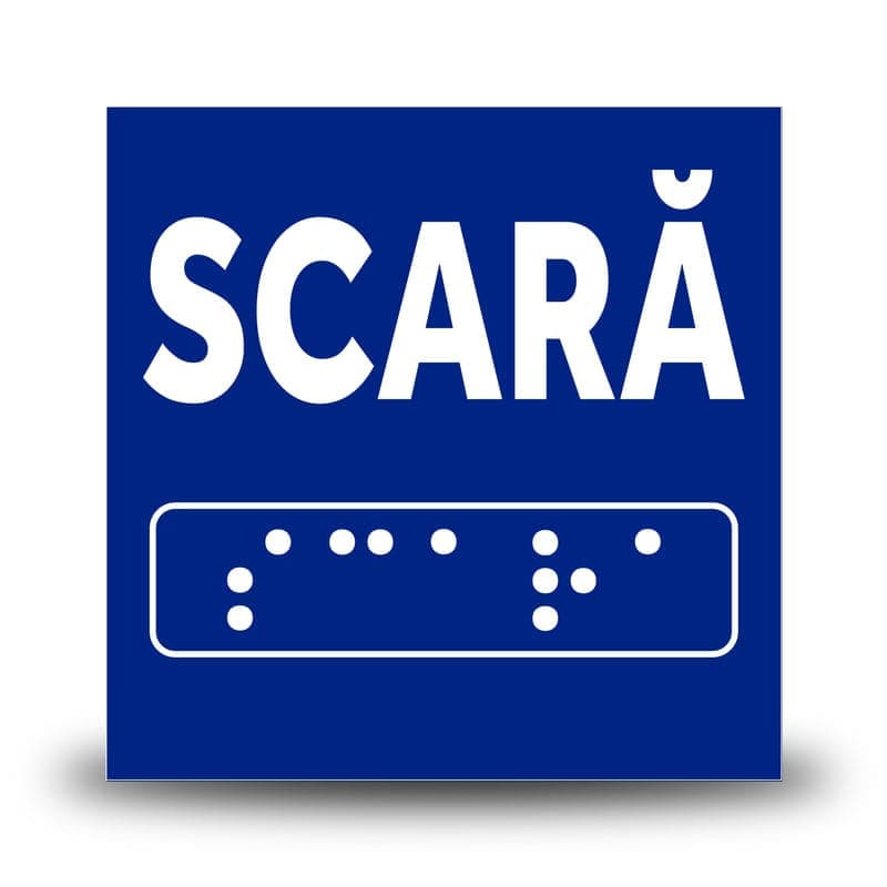 Plăcuță Braille – Scara