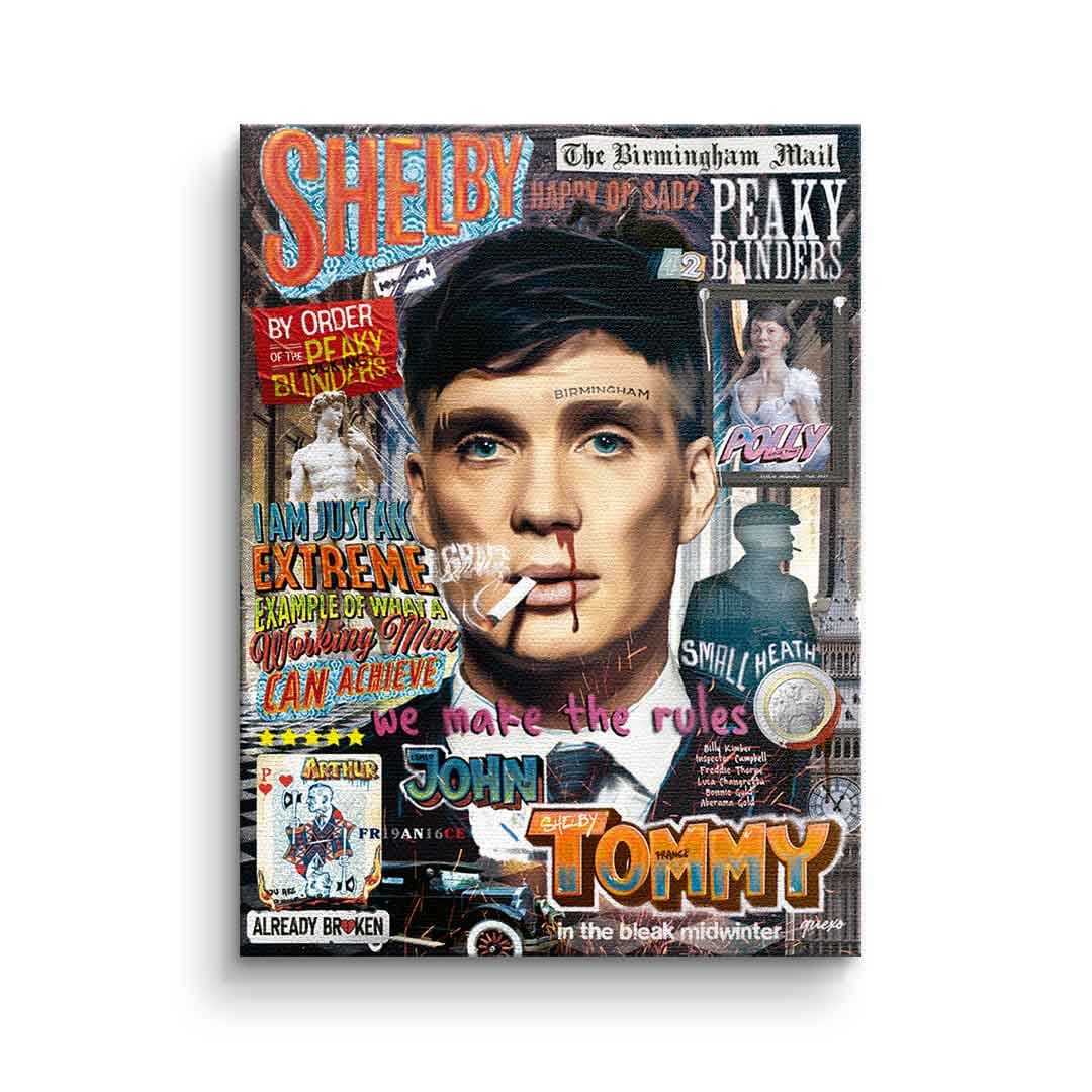Tablou canvas gangster britanic cu șapcă – decor cameră băieți