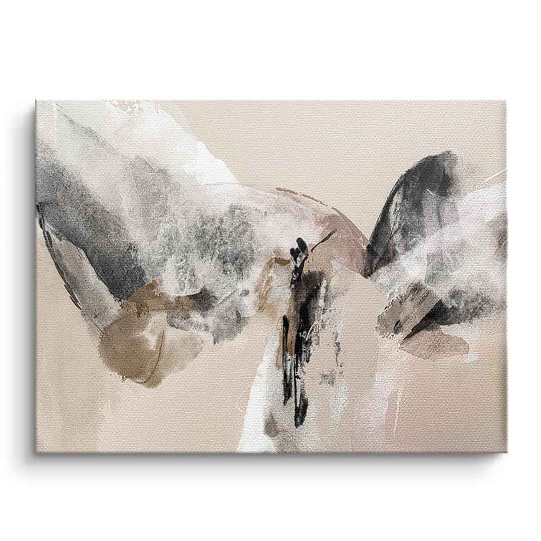 Tablou canvas abstract bej cu forme în zbor – stil scandinav