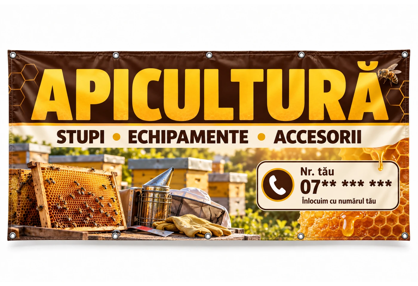 Banner magazin pentru apicultură cu numărul tău