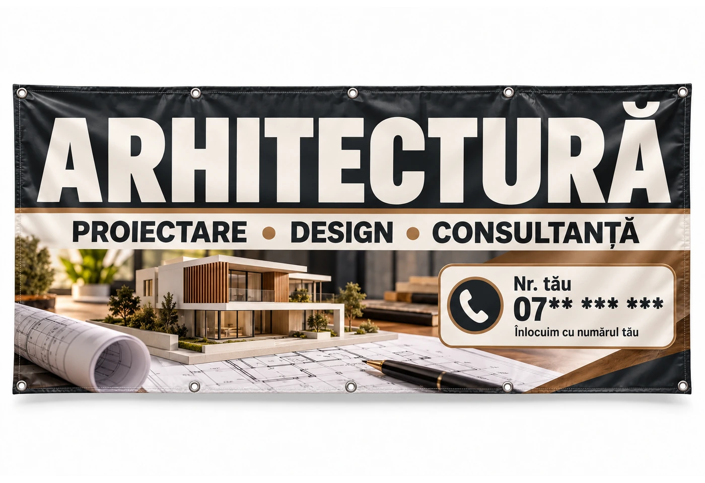 Banner birou de arhitectură cu numărul tău